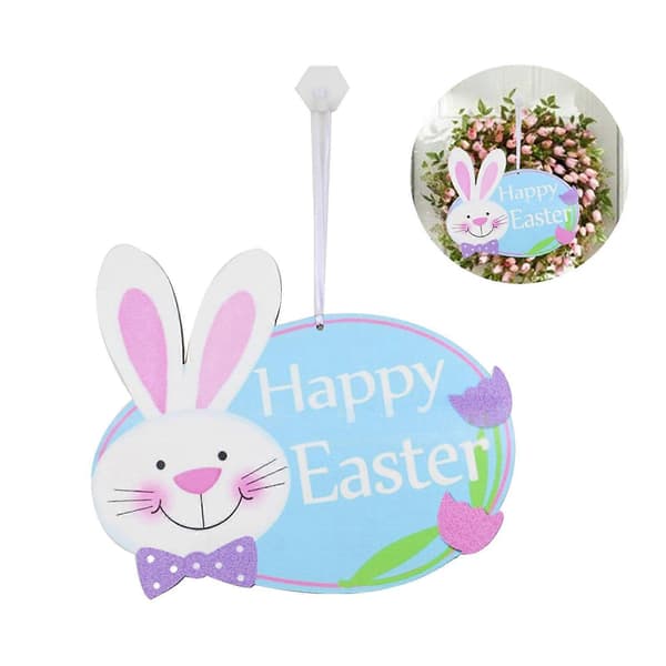 Wooden Pendants, Rabbit Chicken Egg Alphabet Welcome Sign, Easter Ornament Pendants