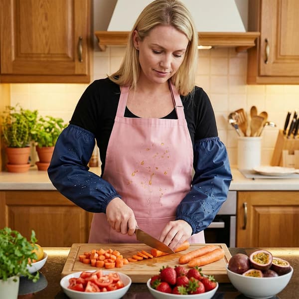 2 par armärmar, PU-överskydd med elastiska muddar Trädgårdsärmar för diskning, matlagning, städning, pälsvård