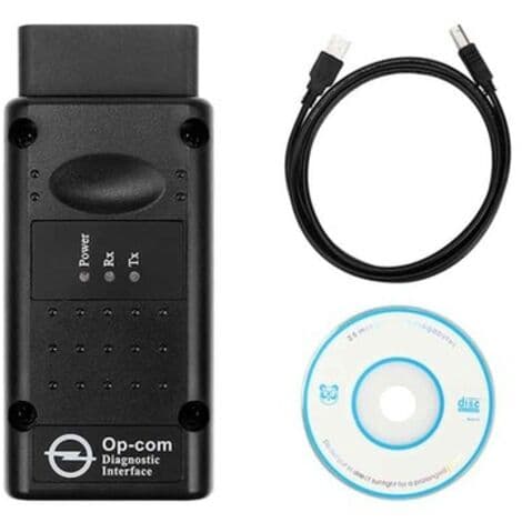 Grænsefladediagnosetester, OPCOM 2012V CAN OBD2 Operator Firmware V1.99, USB, sort (FMY)
