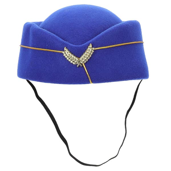 Band Costume Hat Flight Attendant Hat Stewardess Hat Uniform Cosplay Hat for Decoration