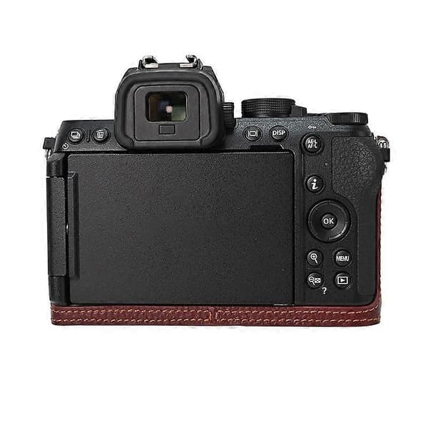 Ægte læder kamerataske til Nikon Z 50 II - Kaffe