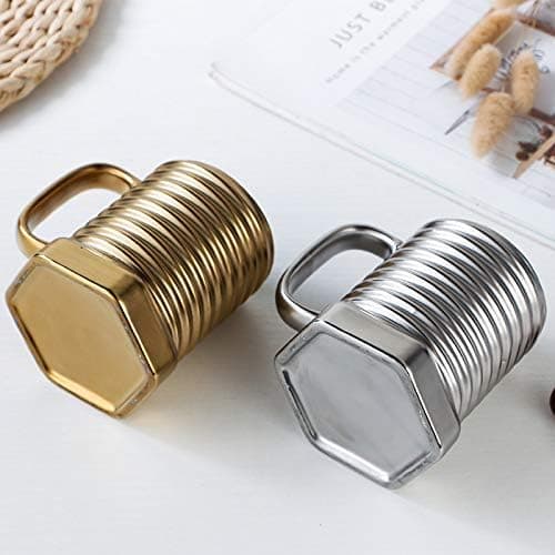 380ML Creative Screw Shaped Ceramic Mug Ceramic Coffee Mug Drink Mug Coffee Cup Drink Cup 3D Mug Gift Mug Capacity Silver Silver