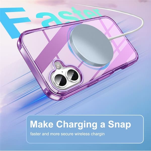 iPhone 17 MagSafe-deksel med PET-skjermbeskytter - Lilla