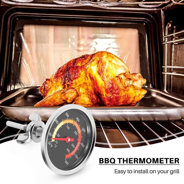 BBQ Grill Termometer, Kullgrill Røyk Termometer Pit BBQ Pizzaovn Th (FMY) som vist as shown