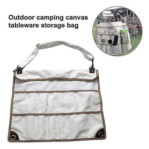 Cutlery Storage Bag Dustproof Portable Lightweight Kitchen Utensil Hanging Pouch Flatware Organizer for Home