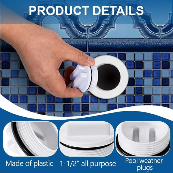 Stykker PVC-prop O-ring sæt med vinterpoolpropper fryseprop til returledning skimmer ventil pool