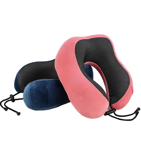 Grå Rejsepude, Memory Foam Rejsepude, Ergonomisk Rejsepude til Fly og Tog