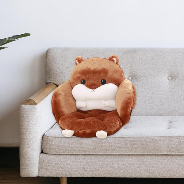 Hamster Sittepute Stolpute Moderne Stolputer Komfortabel Sittepute Dyrepute, Mørkebrun