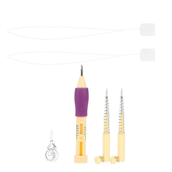 Kirjontaneulasetti, jossa on 2 jousineulaa - DIY-askartelutyökalu