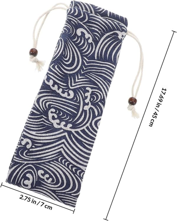 Custom Protective Drumstick Case Multifunctional Design Foldable Blue Sturdy Fabric Minimalist