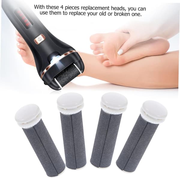 Replacement Roller Heads for Foot Callus Removal for Electric Foot File 4 Pcs