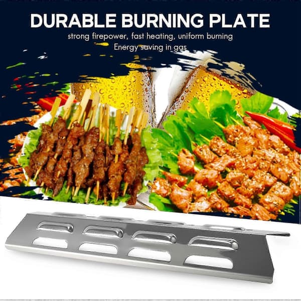 4 ST Rustfri Varmefordelingsplader til Gasgrill, Reservedele til Master Forge/Perfect Flame (FMY) Sølv Silver