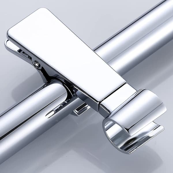 Handheld Shower Holder, Fixed Seat, Slide Sleeve, Can Clamp Shower Lift Rod to Fix the Middle Insert