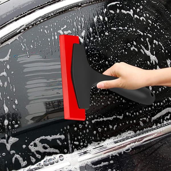 Small Rubber Squeegee, Window Squeegee with Handle, Silicone Window Squeegee, Flexible Rubber Squeegee, Small Shower Squeegees 4 pcs