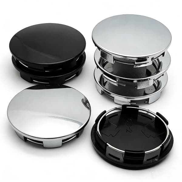 4-pack center caps - wheel hub emblem silver 70 mm (BT) Silver 70mm Silver Silver 70mm Silver
