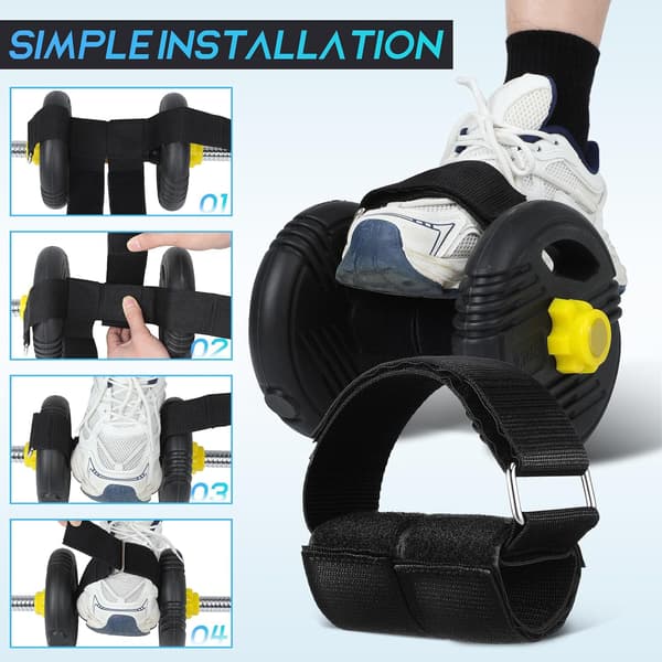 Dumbbell Ankle Straps for Weightlifting, Black Tibialis Training Straps