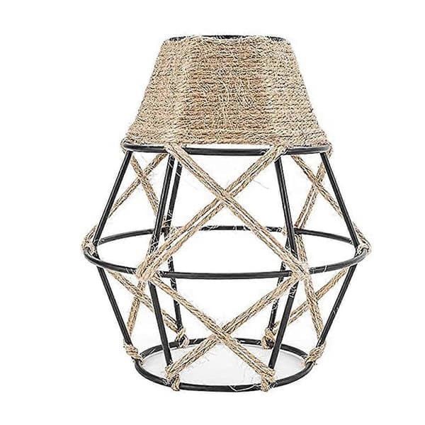 Retro Rope Lamp Cable, Table Lamp Accessory with Cord Switch (Bulb Not Included) EU Plug