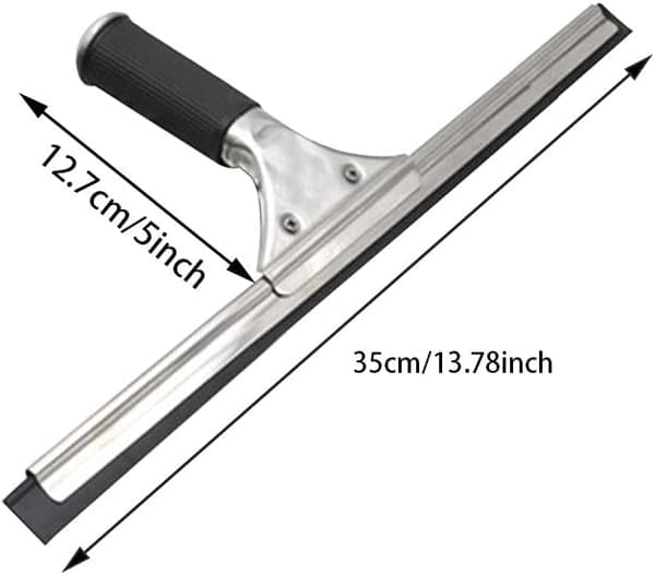 Anti-slip squeegee, non-metallic glass scraper, for home use (size: 35x12.7 cm)