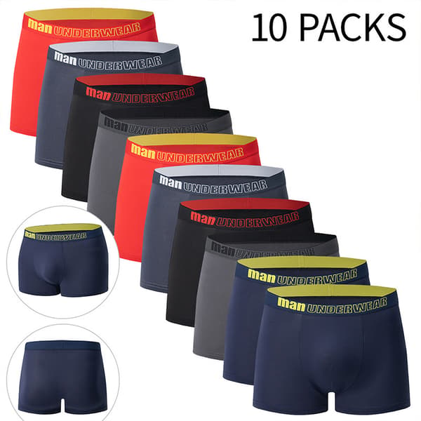 5-pak bomulds boxershorts til mænd, elastisk linning, åndbare og lette til daglig brug 5 PCS S 5 PCS S