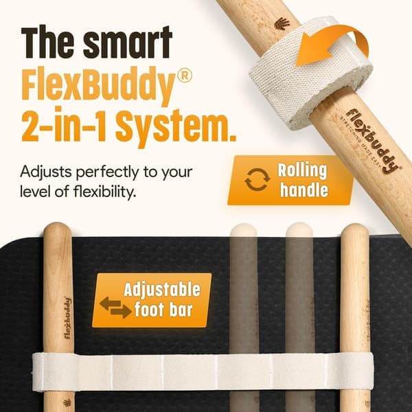 Stretching Tool - 2-in-1 Flexibility and Back Trainer | Daily Mobility and Pain Relief | Compact Stretch Aid for Home, Office, and Gym (Ho)