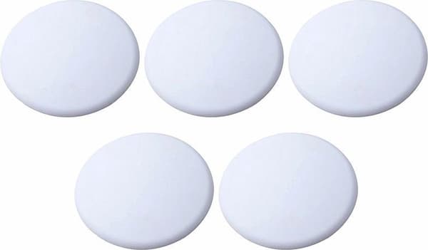 Dørstopper innendørs - 2 stk - Utstyrt med 3M-lim - Diameter 4cm - hvit - Dørbeskyttelse - Silikondørstopper