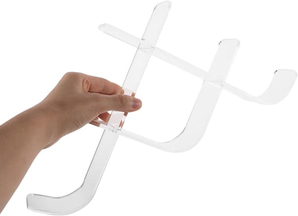 Hockeypuck Utstillingsstativ W-form Akrylstativ for 6 Puckar Organizer Holder Egnet