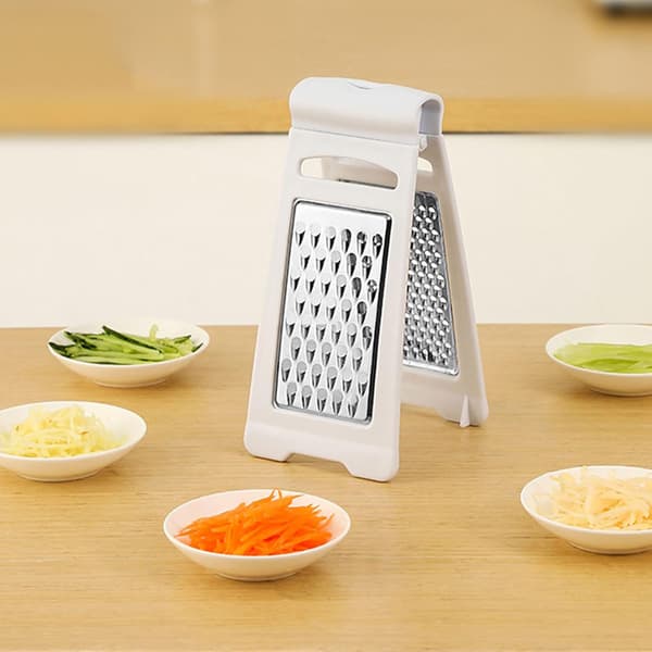 Mode Ostrivjärn Grönsaksskärare Mångsidig Gadget Bearbetningsverktyg Grönsaksskärare för Fruktskivning Vit White