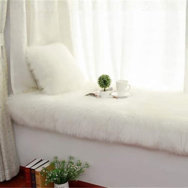 Vita Mjuka Fluffiga Plysch Kuddfodral, Sovrum Soffa Bil Dekoration Kuddfodral 45X 45Cm 2-pack