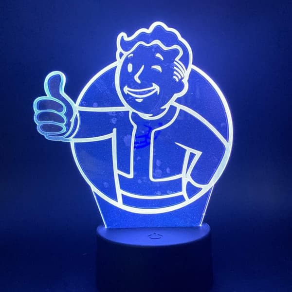 3D Natlampe Drenge Piger Legetøj Spil Fallout Shelter Farveskift