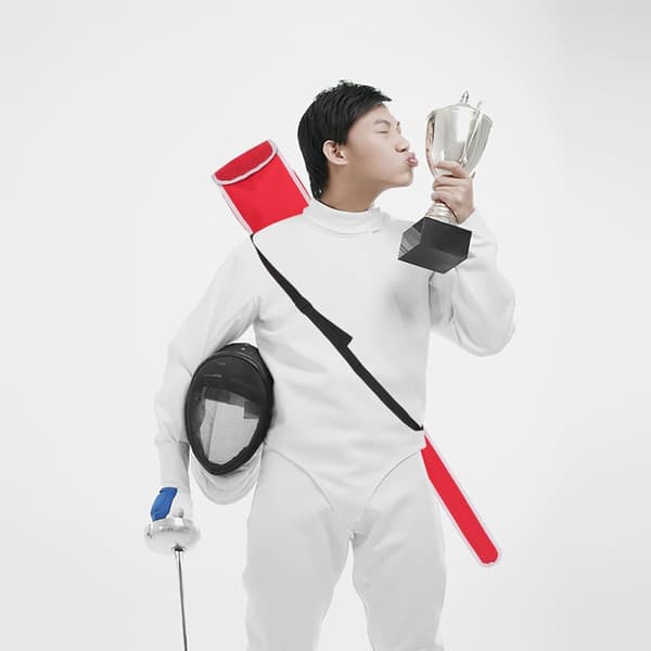 Fencing Sword Bag for Red - Oxford Cloth Sword Case with Shoulder Strap