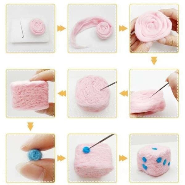 Needle Felting Kit, Wool Yarn in 40 Colors - Start Your Creative Journey