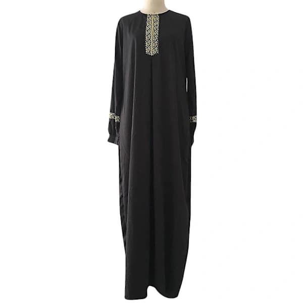 Kvinders Plus Size Trykt Abaya Jilbab Muslimsk Maxikjole Afslappet Kaftan Lang Kjole