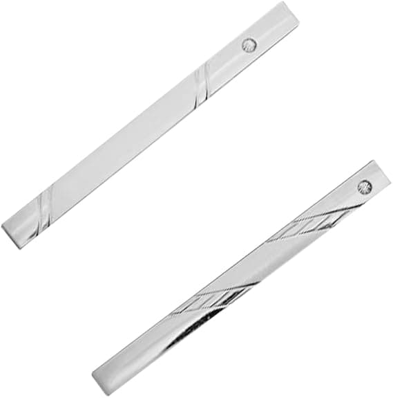 Slipsnål, Slipsnål for menn, Slipsnåler, Smale slipsnåler, Slipsnål, Sølv (2 stk)
