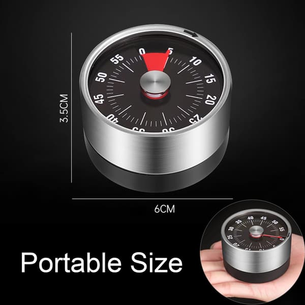 Basics Mekanisk og magnetisk timer, magnetisk timer maks. 60 minutter, resterende tidsvisning og akustisk alarm