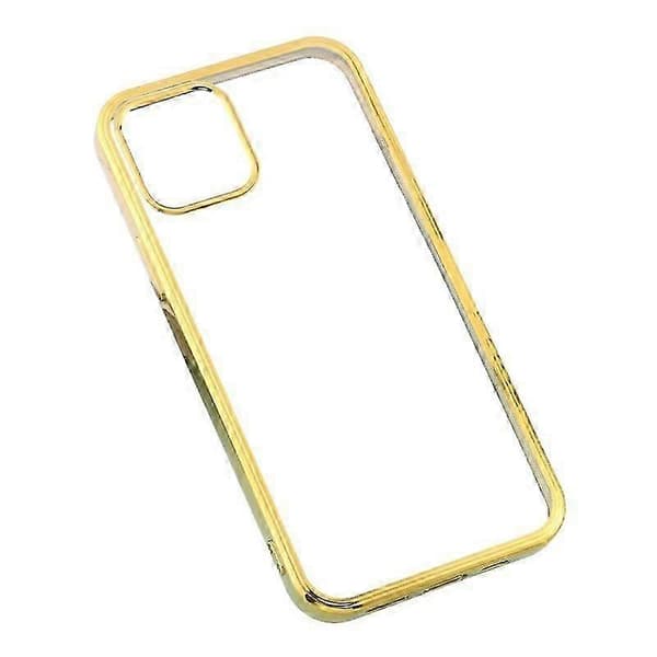 Ultratynt TPU-beskyttelsesetui med belægning til iPhone 12 / 12 Pro (guld)