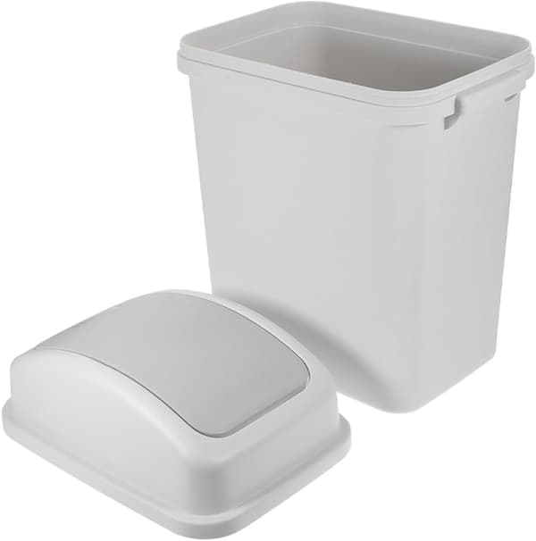 Multifunksjonell søppelbøtte med svinglokk 12l Robust gjenbrukbart PP-materiale Moderne stil