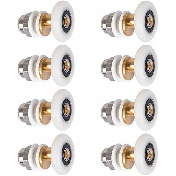 Shower Door Rollers, Sliding Shower Enclosure Rollers, Pulleys, Replacement Wheels for 27mm Wheels, 8 Pieces