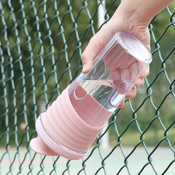 Shaker bottle for protein blends, protein shaker bottles with whisk ball, portable pre-workout whey protein shaker cup Pink Pink