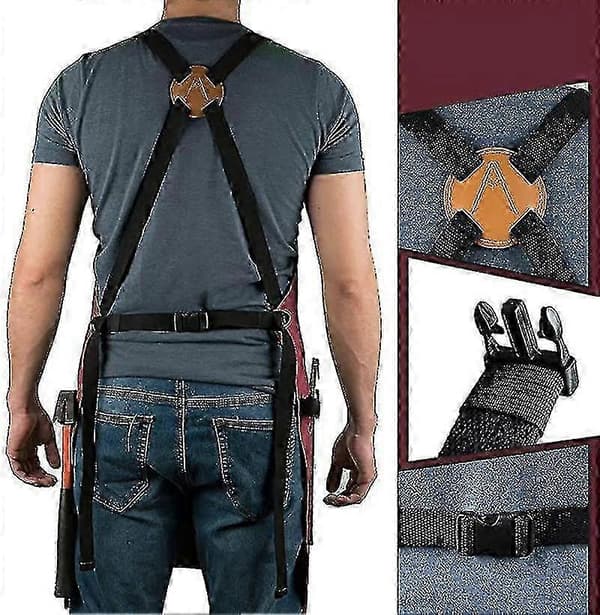Chef, BBQ, and Work Apron with Bottle Opener and Towel - Durable 10oz Cotton Canvas, Brass Hardware, and Cross-back Straps 26s