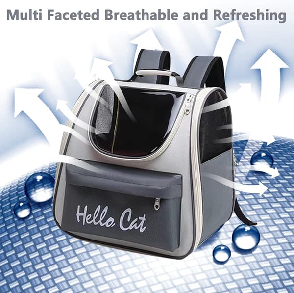 Cat Backpack, Pet Space Capsule, Well-Ventilated Cat Carrier Backpack, Portable Bag