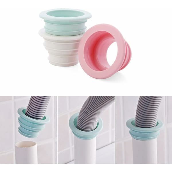 4 pcs Deodorant Drain Pipe Seal Drain Pipe Seal Drain Pipe Ring Washing Machine Kitchen Cleaning Tool