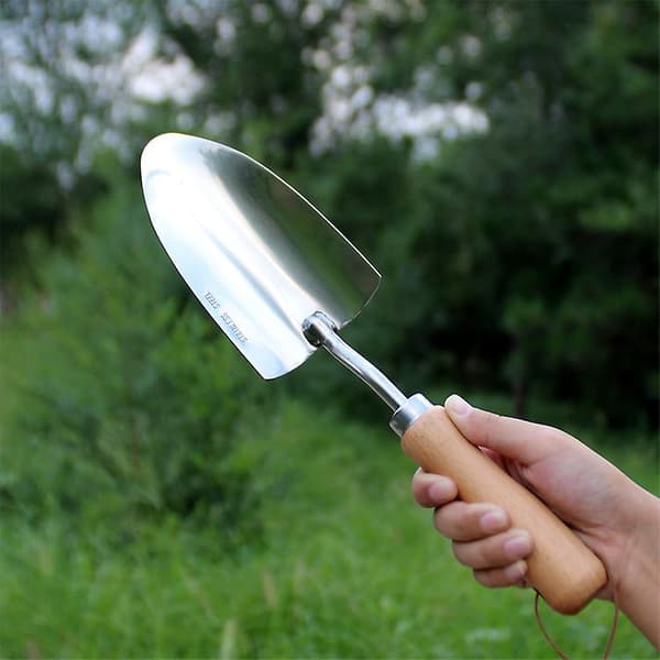 Hagespade i rustfritt stål, håndspade, gravespade, plantespad, hagespade