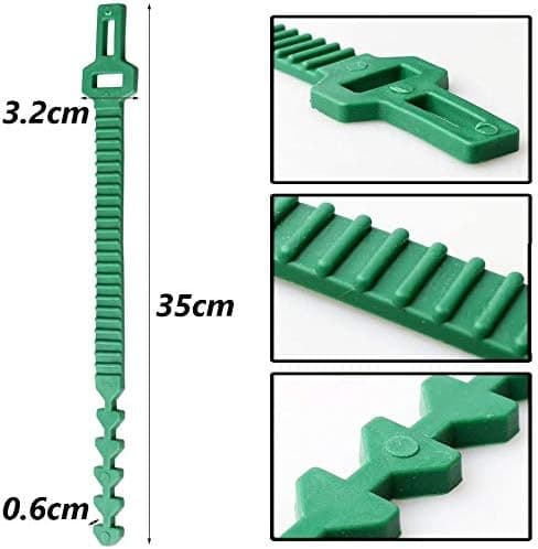10-pack växtbindare, 35 cm justerbara växtbindare