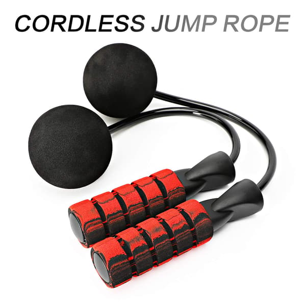 Hopprep, justerbart träningshopprep för fitness (röd)