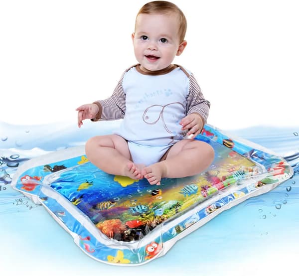 Vannlekematte - Aktivitetslekematte for småbarn 3 6 9 måneder - Sensorisk babyleke gave til jenter og gutter, Island Style