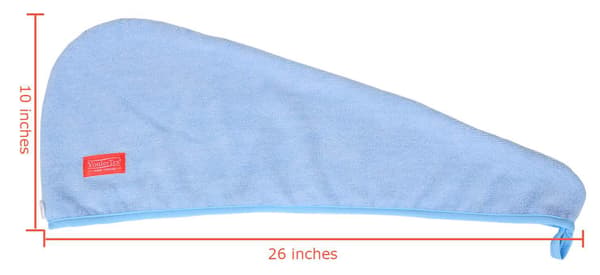 Mikrofiberhåndklæde til kvinder, 10 tommer x 26 tommer superabsorberende hurtigtørrende hårturban til tørring af krøllet langt tykt hår (grå)