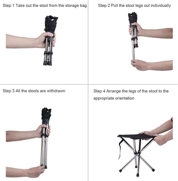 Portable Lightweight Folding Stool, Camping Chair Foldable Outdoor Stool, Ultralight Folding Stool, for Camping, Outdoor Use, Hiking