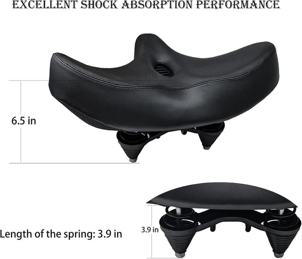 Ekstra Bred Smertefri Cykelsadel Komfortabel Cykelsadel - Ekstra Bred Blød Polstring Ventilerende Ergonomisk