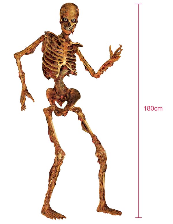 Dekomponeret leddelt skeletdekoration 180 cm