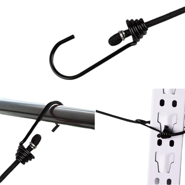 2 stk. bærbare klessnorer for reise - Justerbar elastisk reise- og campingklessnor med 12 klyper for ferie, reise, camping